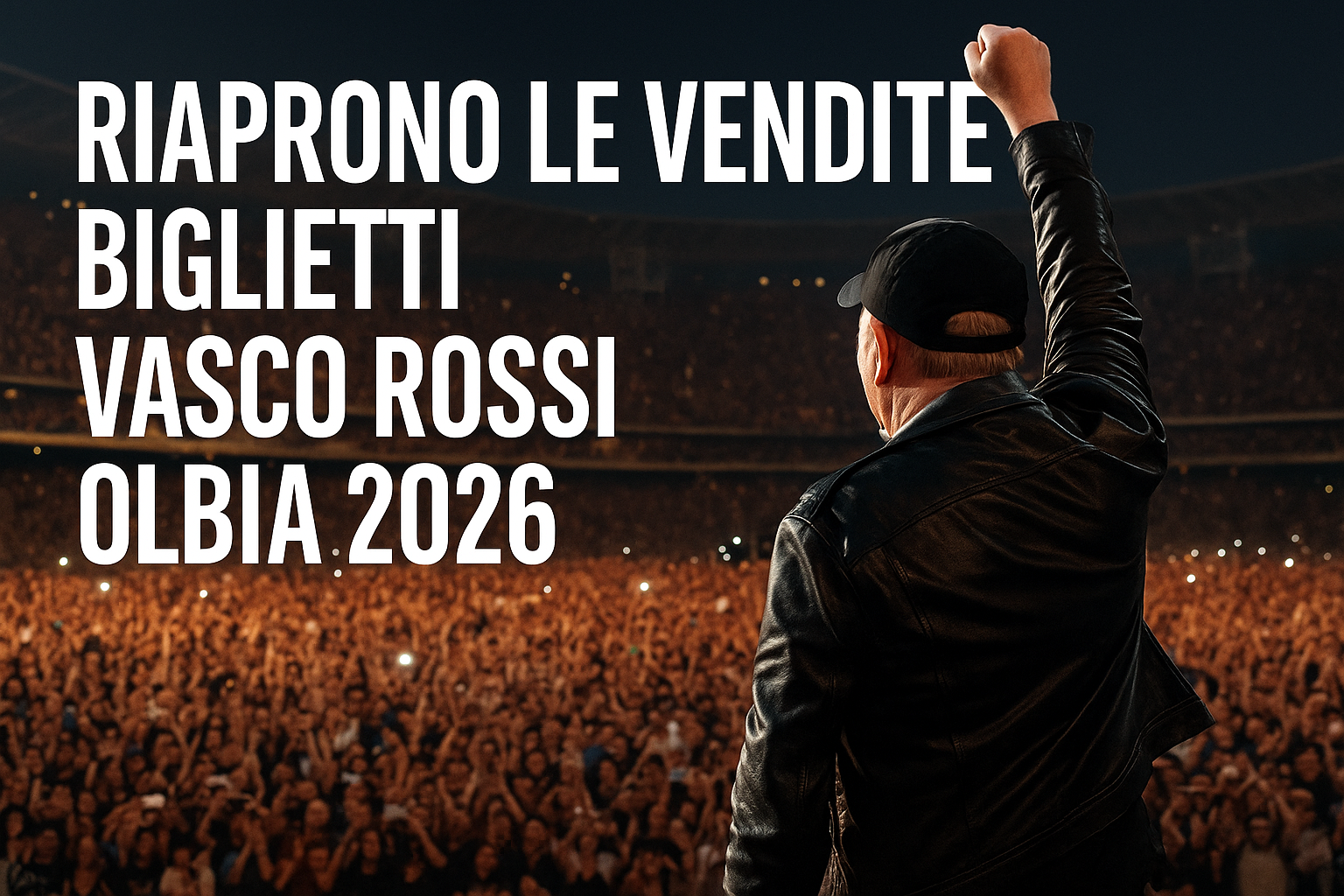Riaprono le vendite dei biglietti per Vasco Rossi a Olbia 2026
